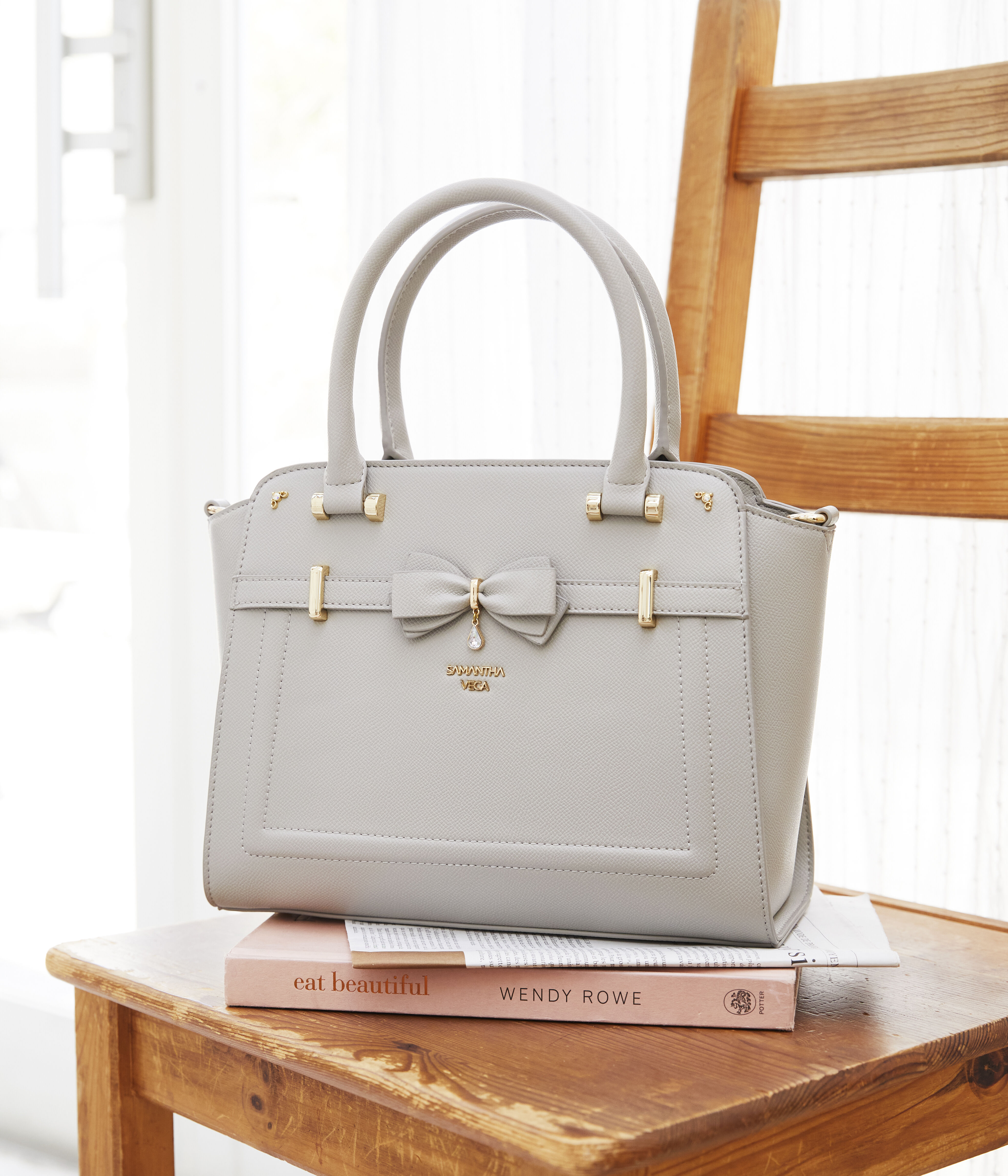 Samantha Vega「アクセントリボントートバッグ」|ハンドバッグ|