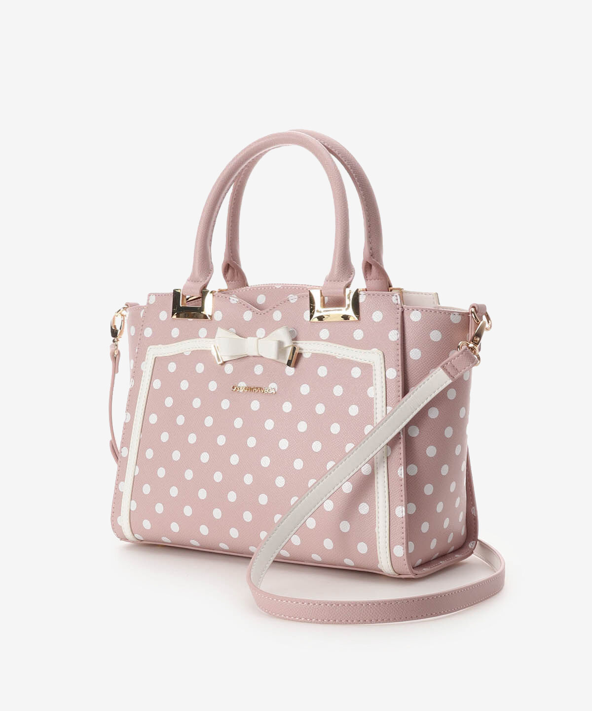 Samantha Vega「ソリッドリボンドットハンドバッグ」|ハンドバッグ|