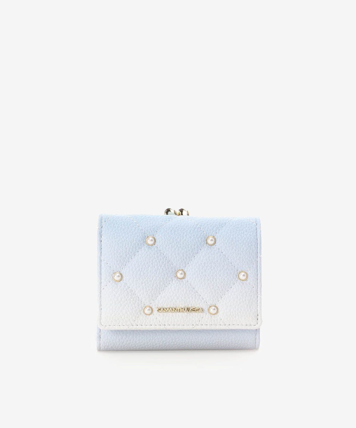 Samantha Vega「グラデーションパールフラッター折財布」|財布|ライトブルー