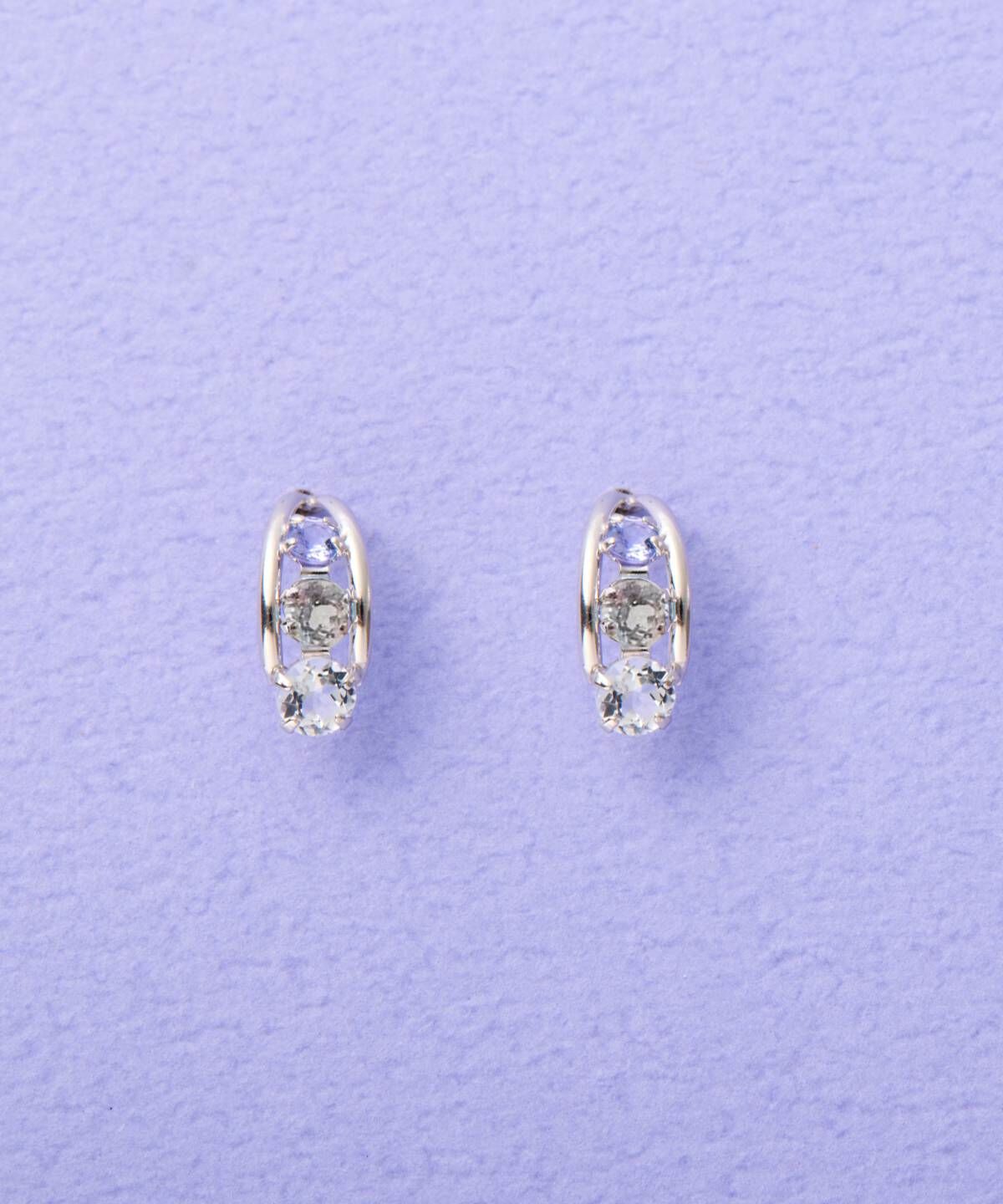 Samantha Tiara「K10 WGタンザナイトピアス≪12月 誕生石≫」|ピアス|K10 WG