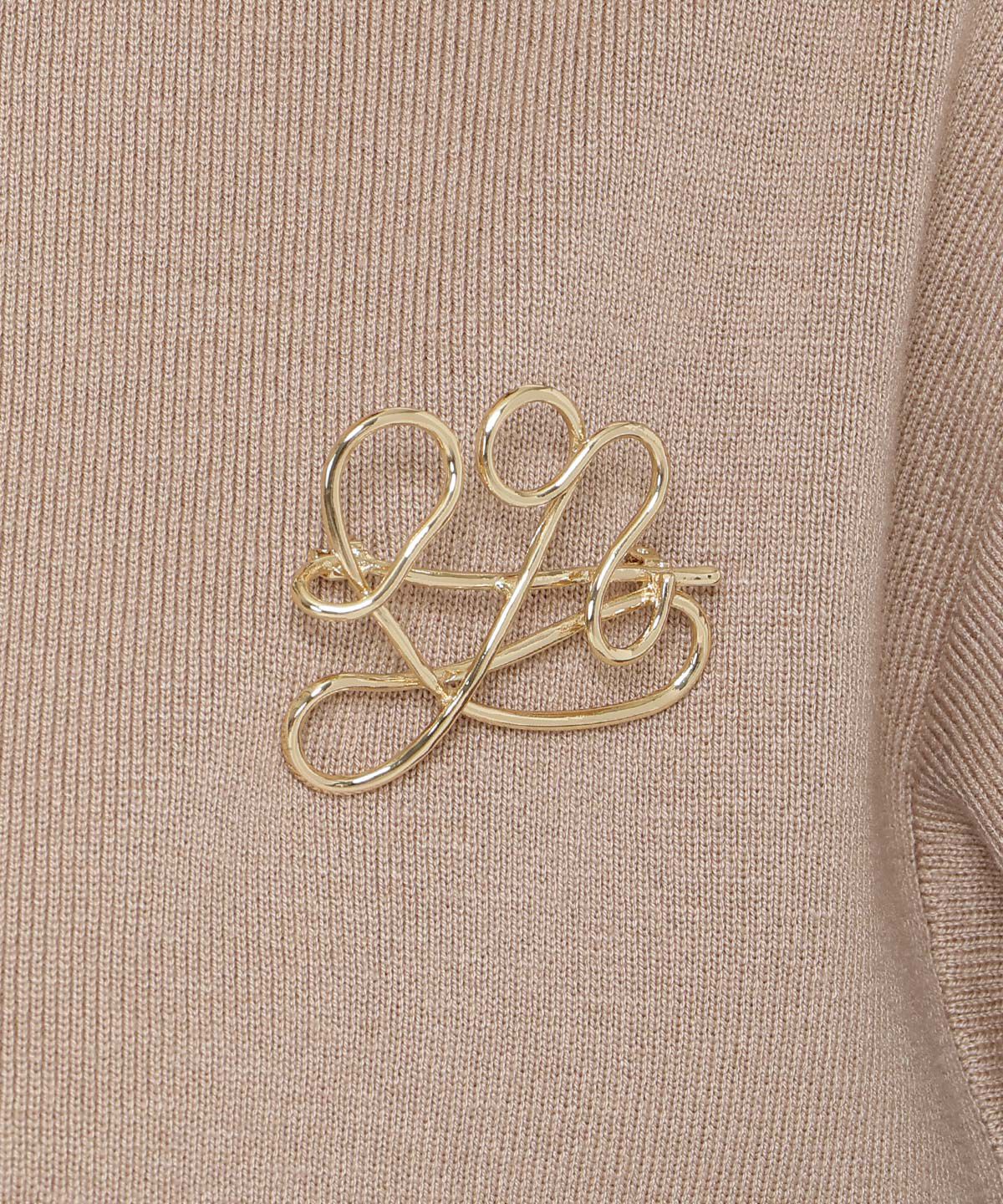 アンドクチュール「クロップトスタンドネックニットジャケット」|ノーカラージャケット|