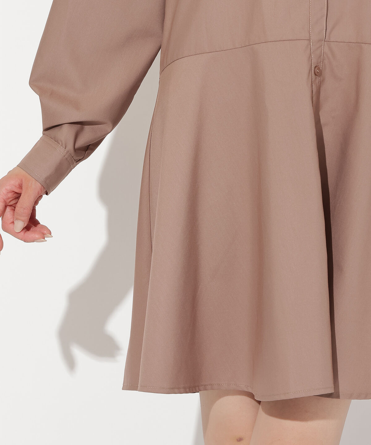 アンドクチュール「アシメフリルスリーブミニワンピース」|ワンピース|