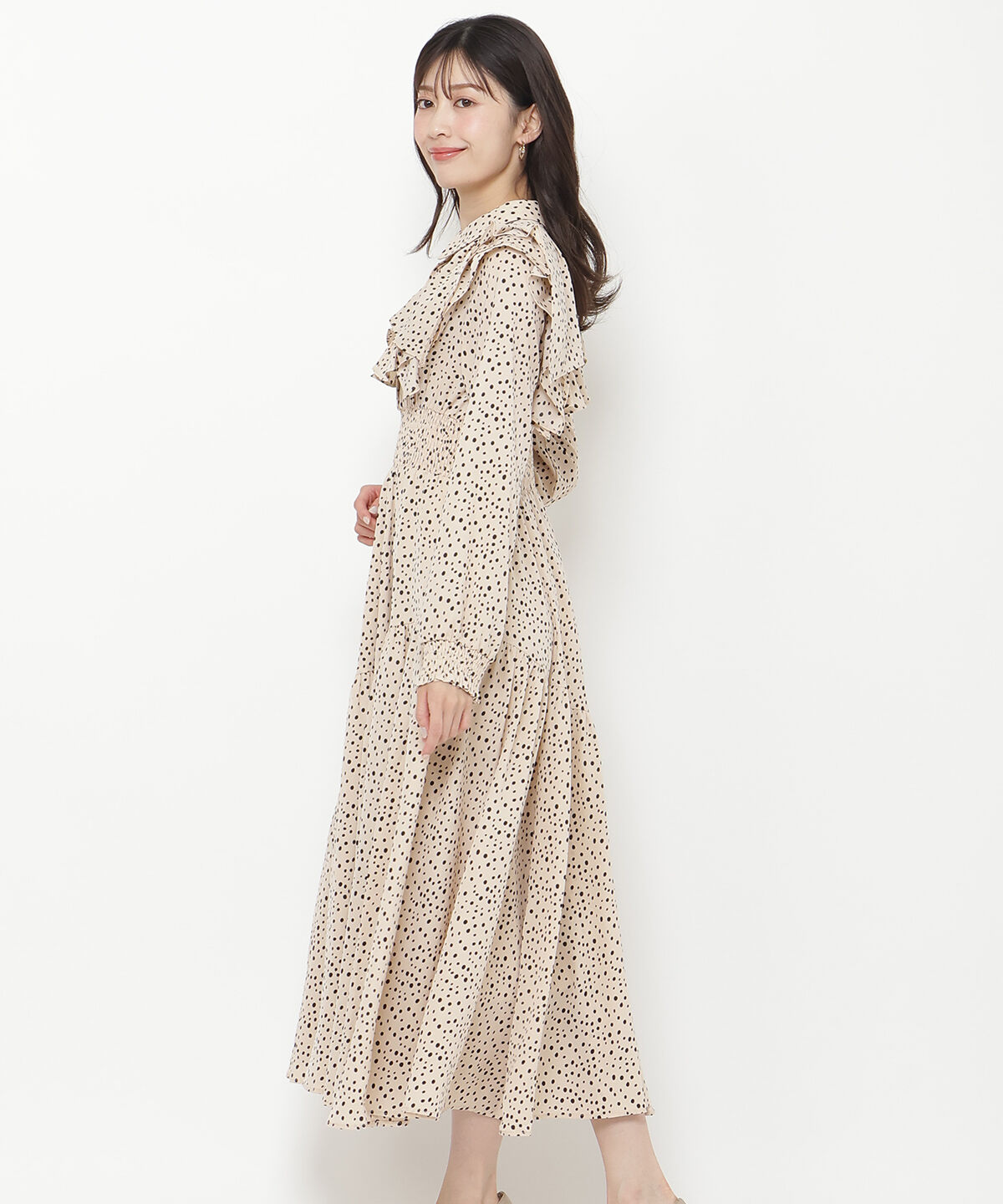 アンドクチュール「ランダムドットフリルワンピース」|ワンピース|