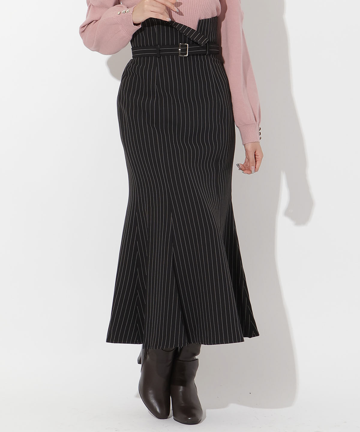 アンドクチュール「ウエスト折り返しマーメイドスカート」|スカート|