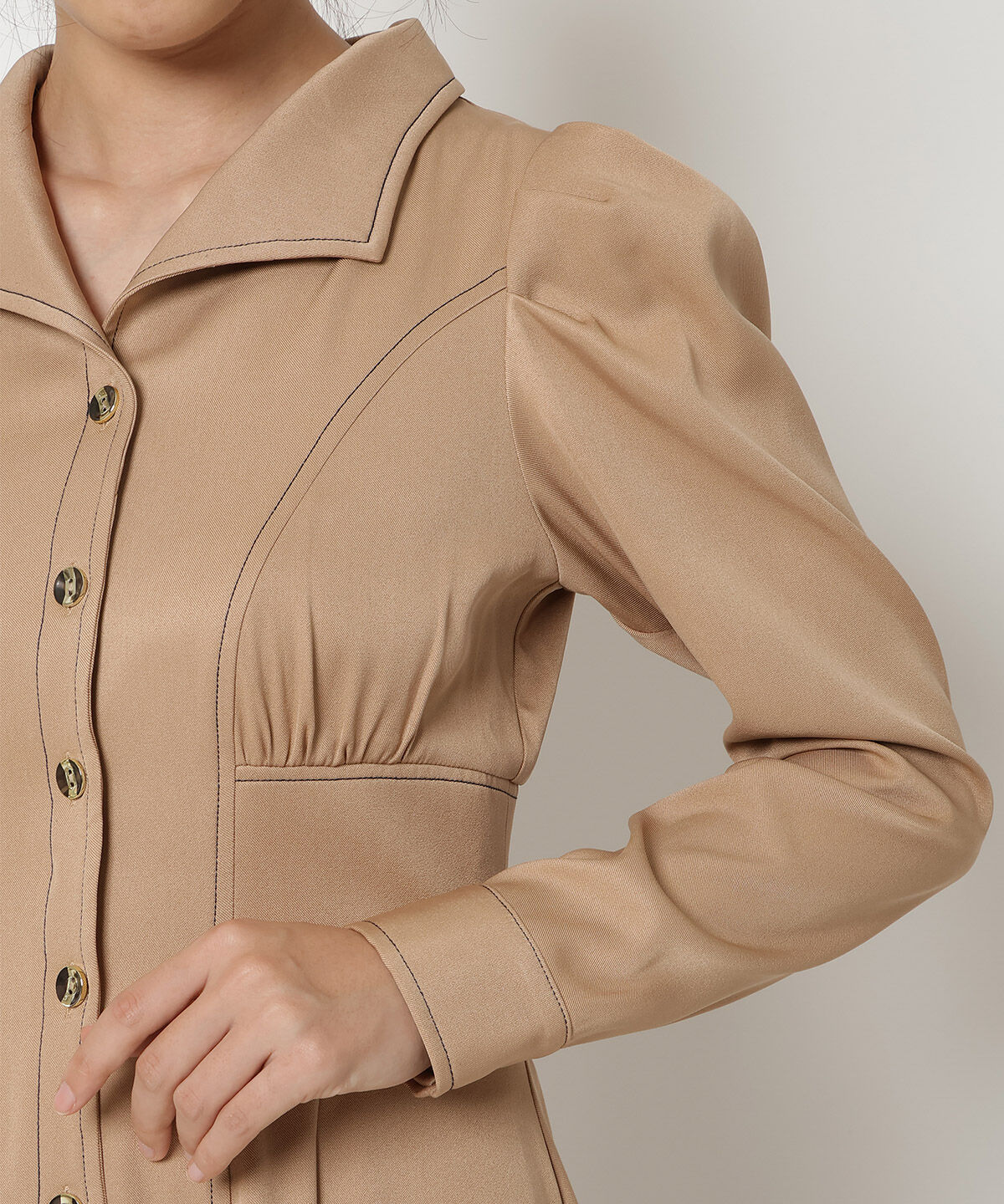 REDYAZEL「コルセットウエストシャツワンピース」|ワンピース|