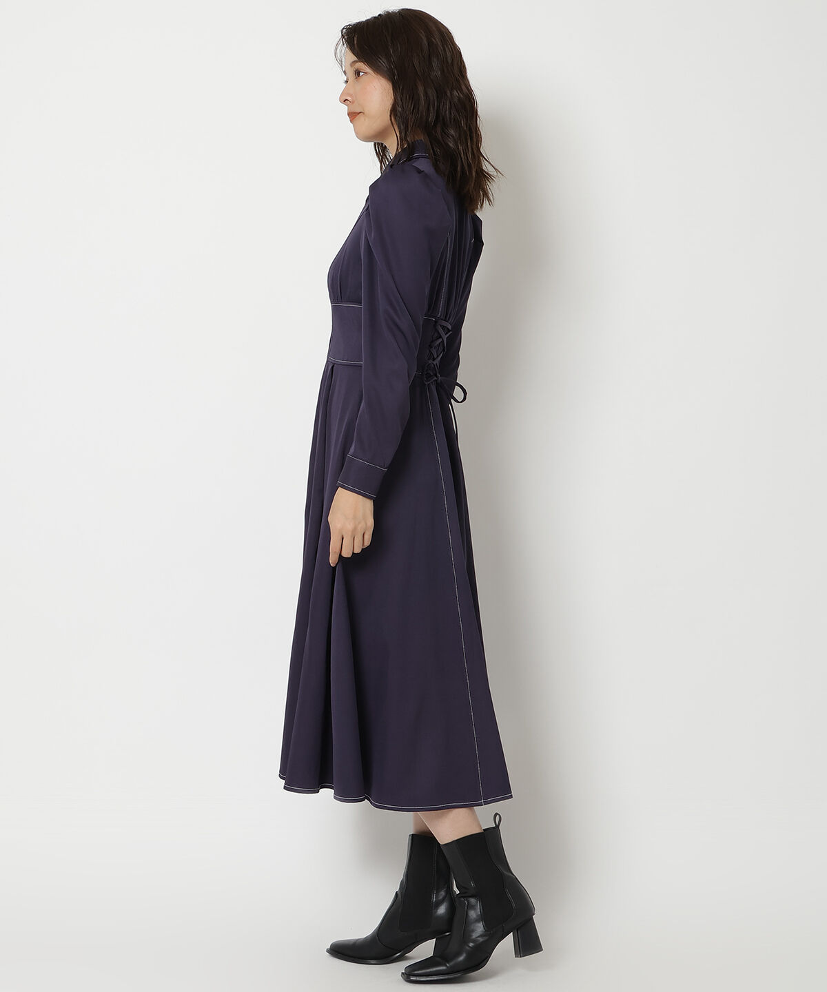 REDYAZEL「コルセットウエストシャツワンピース」|ワンピース|