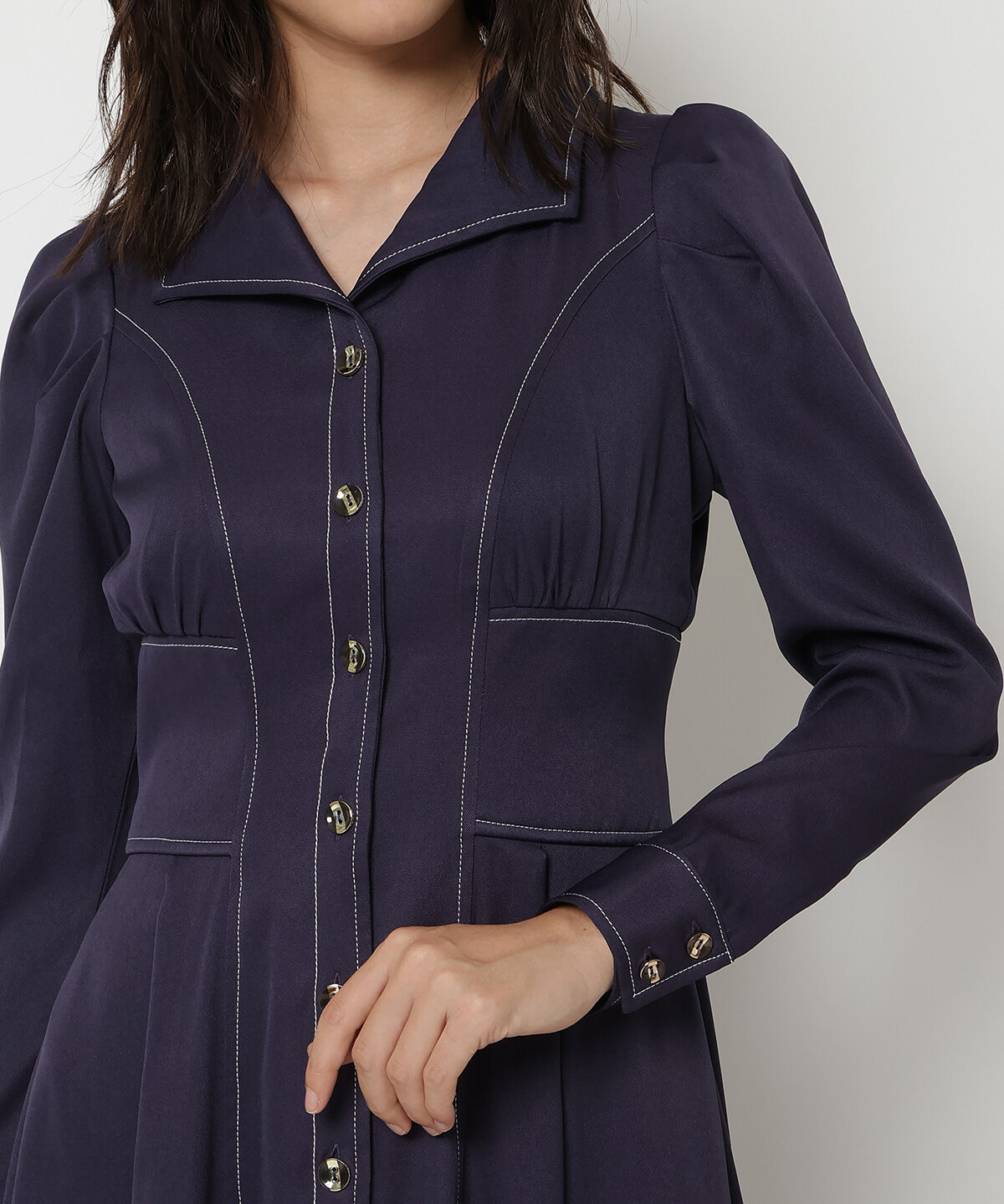 REDYAZEL「コルセットウエストシャツワンピース」|ワンピース|