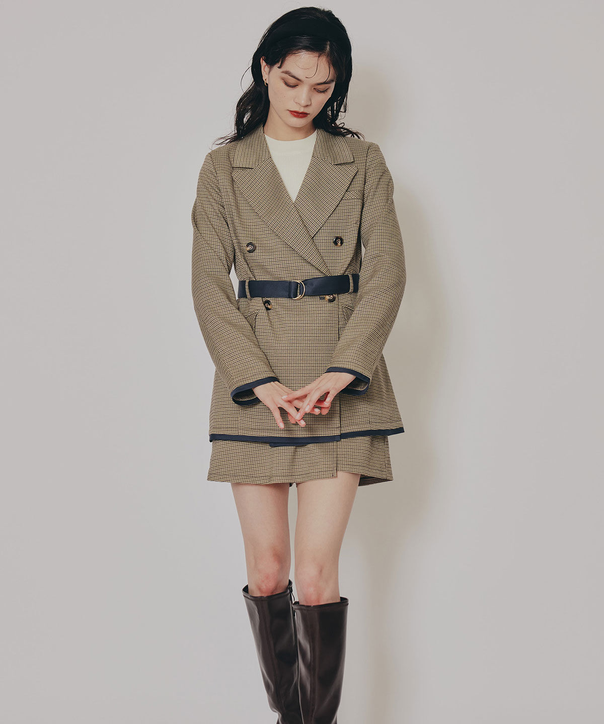 REDYAZEL「グレンチェックダブルジャケット」|テーラードジャケット|