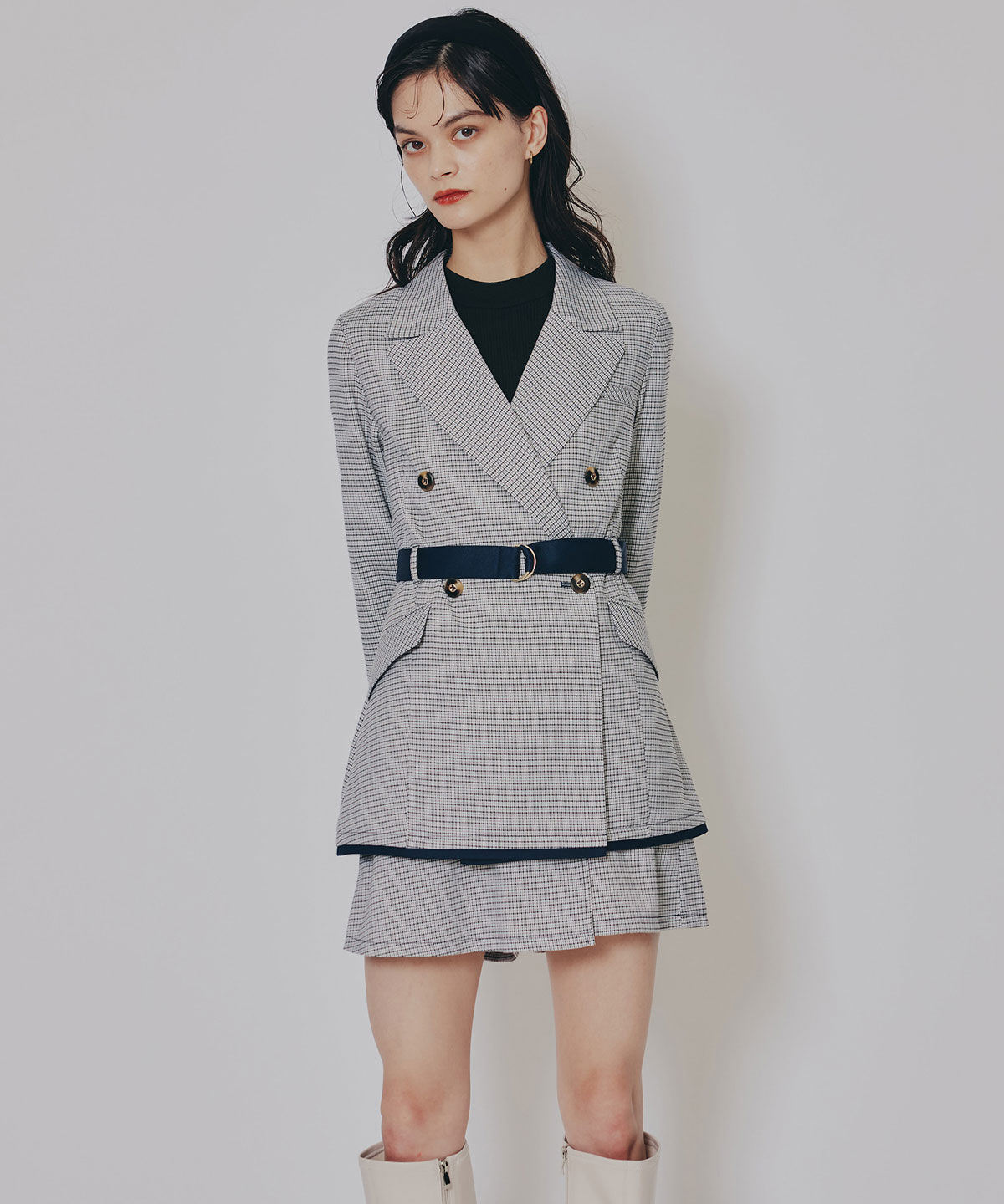 REDYAZEL「グレンチェックダブルジャケット」|テーラードジャケット|
