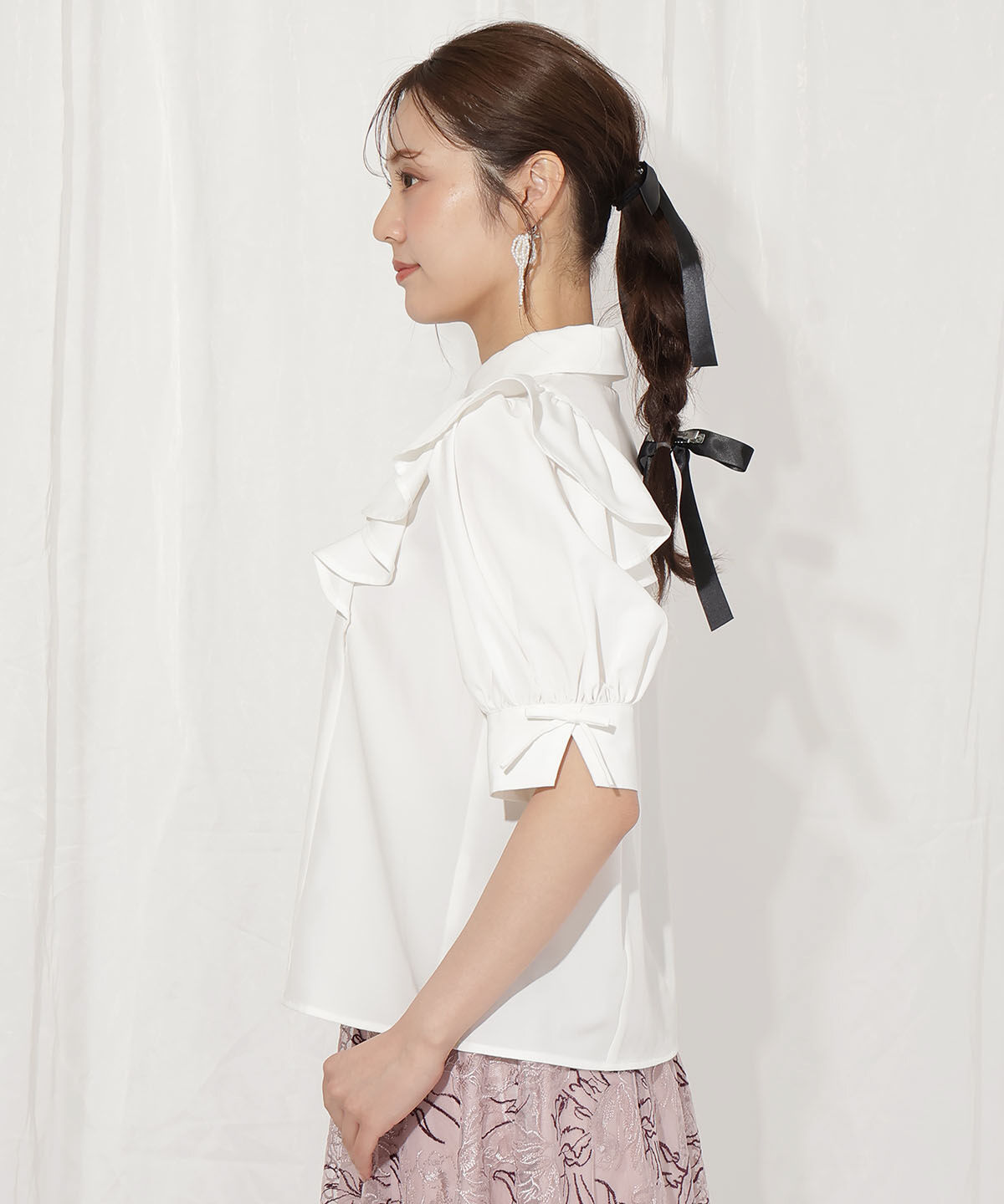 WILLSELECTION「スリーブリボンブラウス」|シャツ・ブラウス|