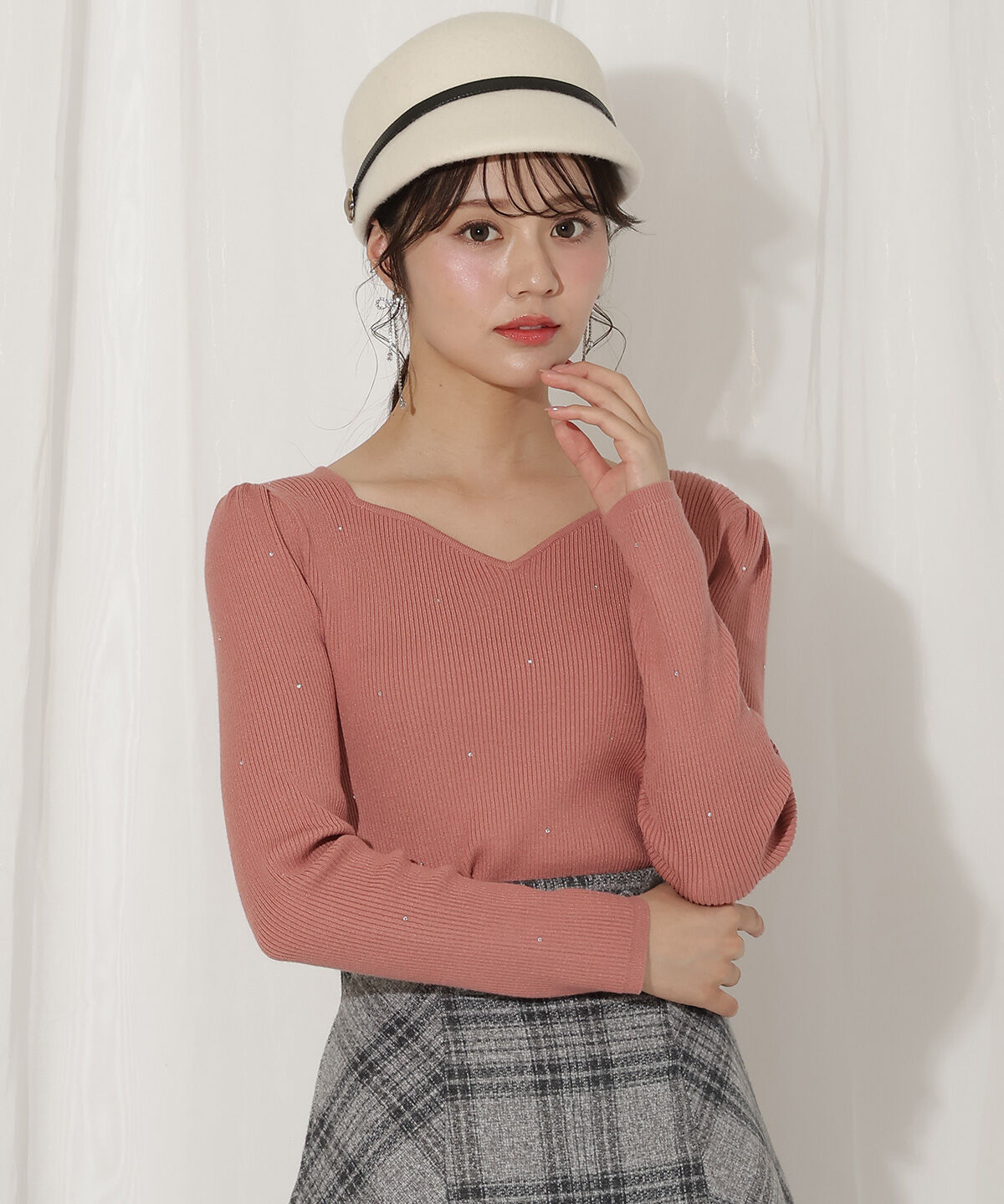 WILLSELECTION「リブプルオーバー」|ニット・セーター|ピンク