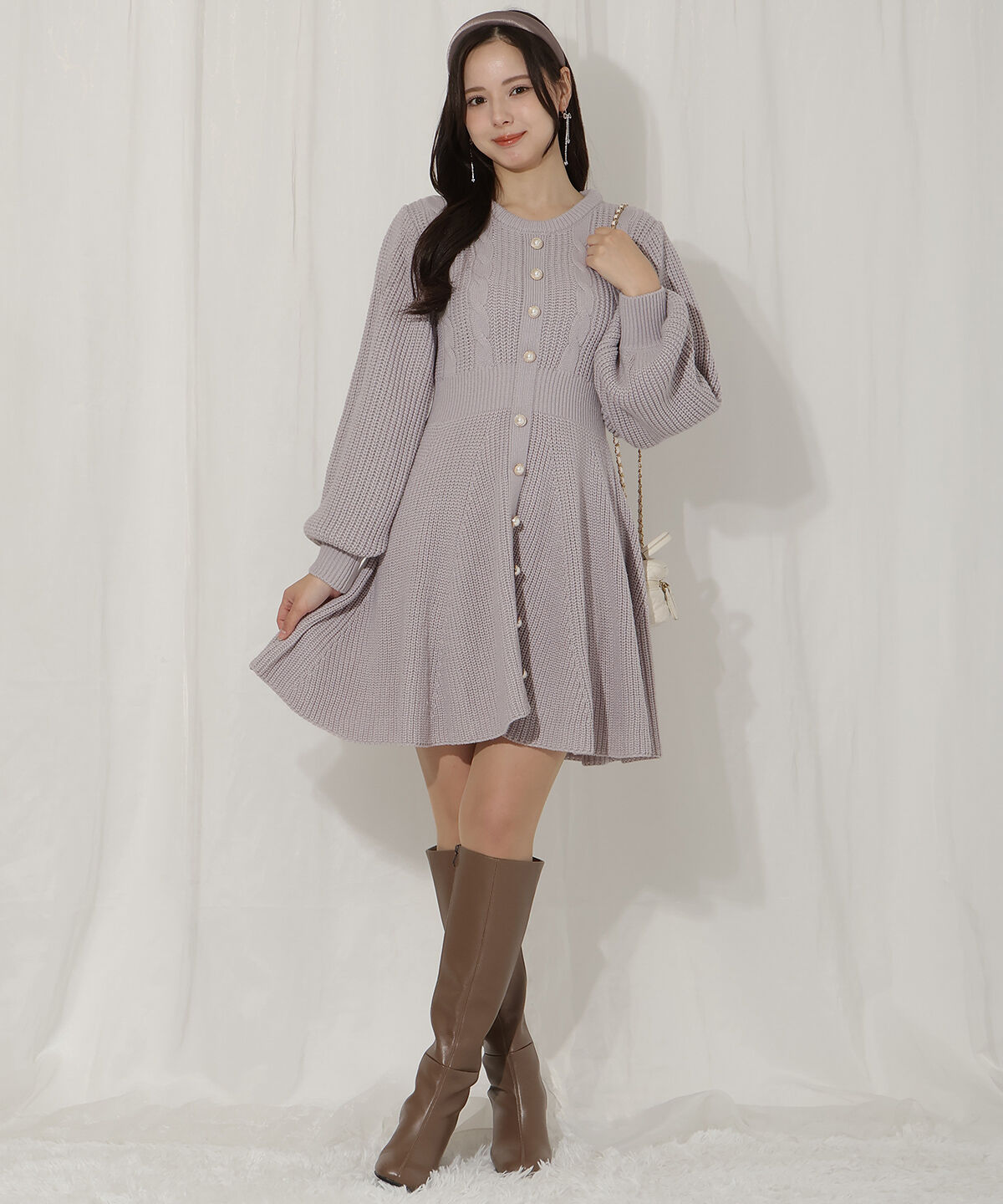 WILLSELECTION「ケーブルニットワンピース」|ワンピース|