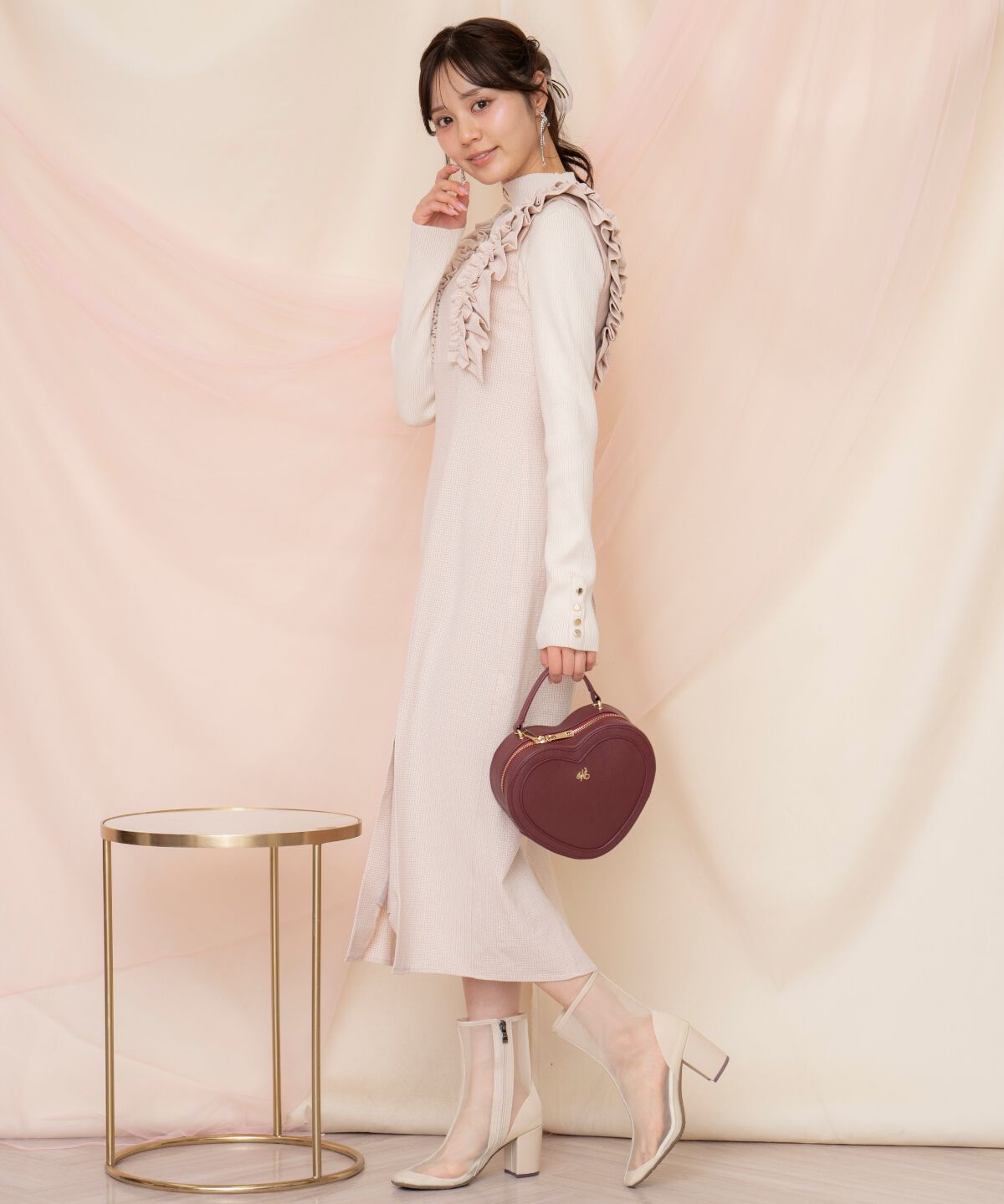 WILLSELECTION「フリルショルダースリットワンピース」|ワンピース|