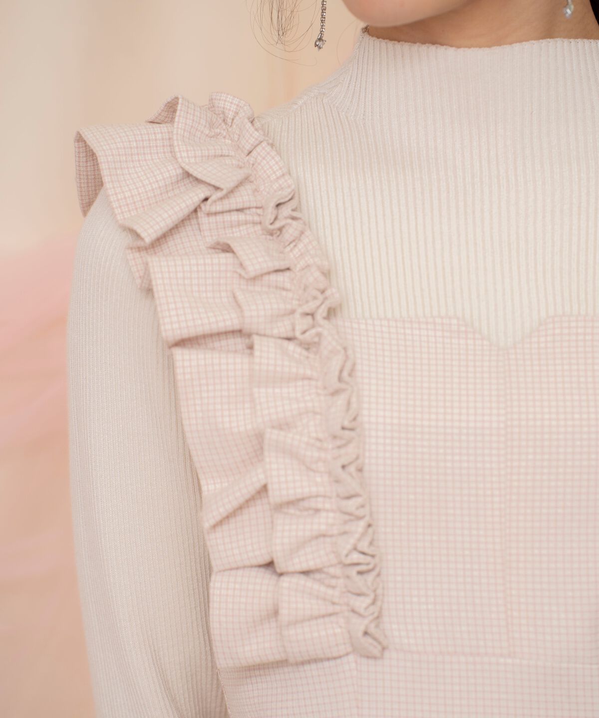 WILLSELECTION「フリルショルダースリットワンピース」|ワンピース|