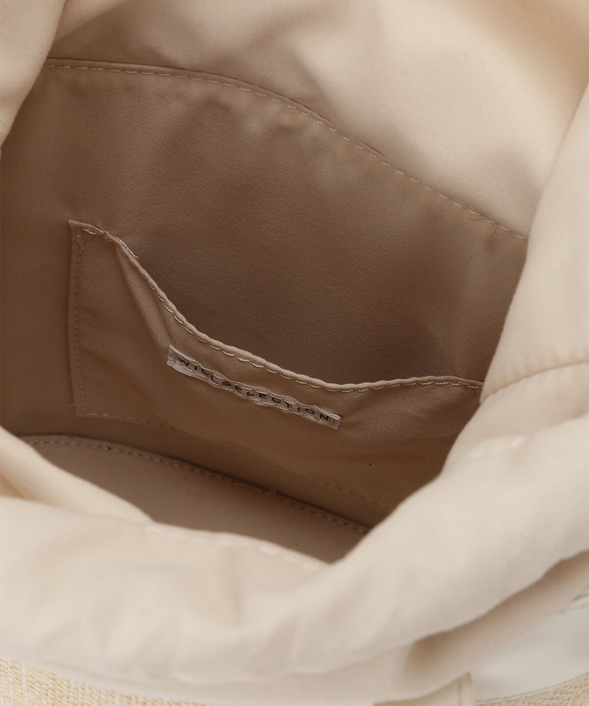 WILLSELECTION「タックリボン雑材コンビバケツバッグ」|ショルダー・メッセンジャー|