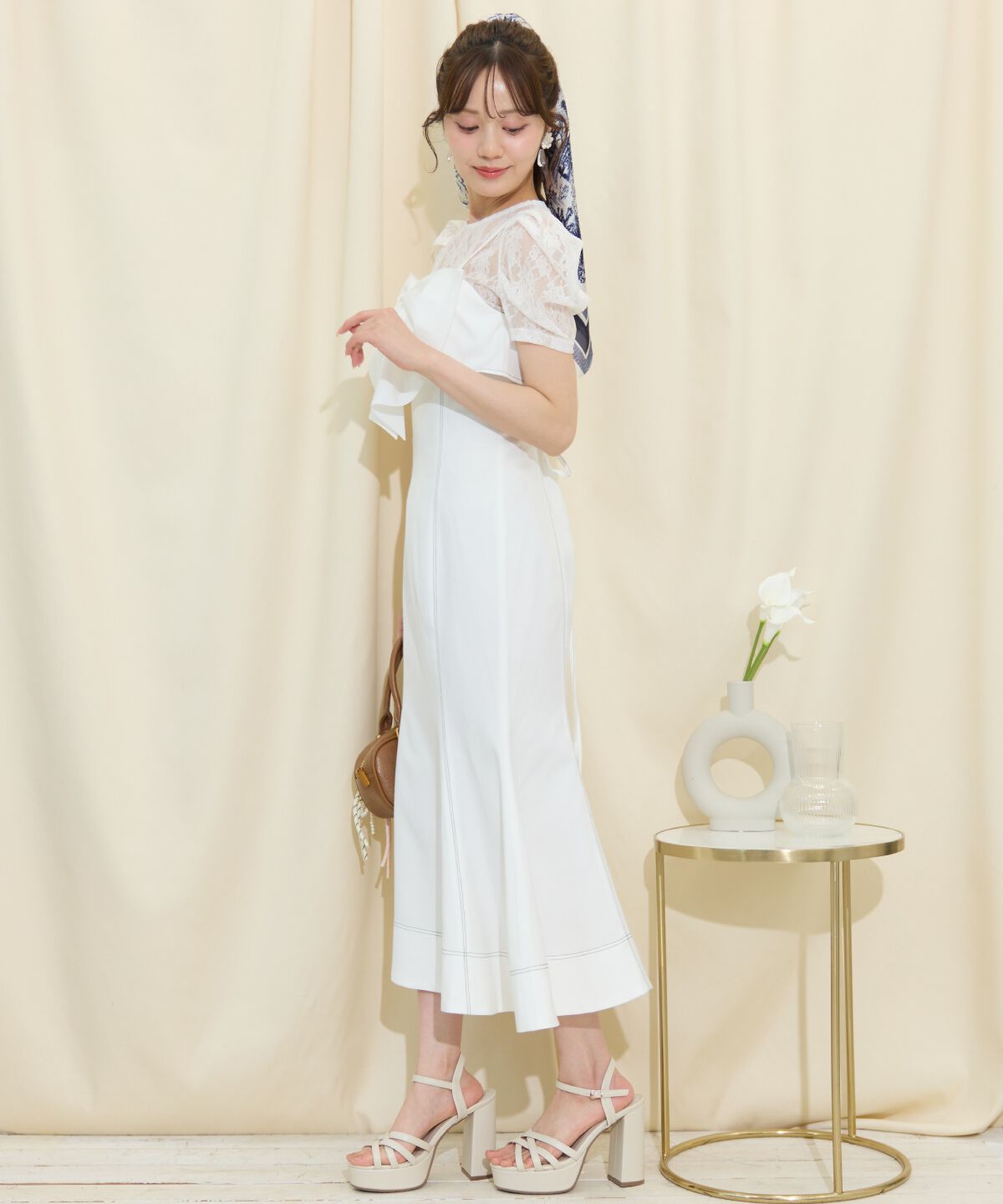 WILLSELECTION「ドレープリボンマーメイドジャンスカ」|ワンピース|