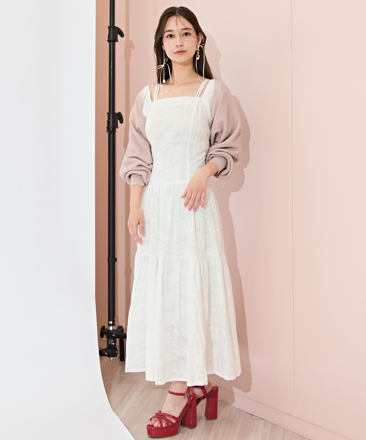 WILLSELECTION「ショート丈柄編みボレロ」|カーディガン|