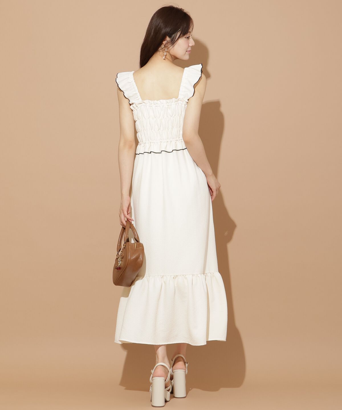 WILLSELECTION「肩フリルシャーリングワンピース」|ワンピース|