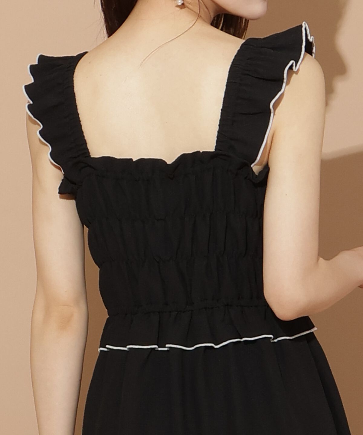 WILLSELECTION「肩フリルシャーリングワンピース」|ワンピース|