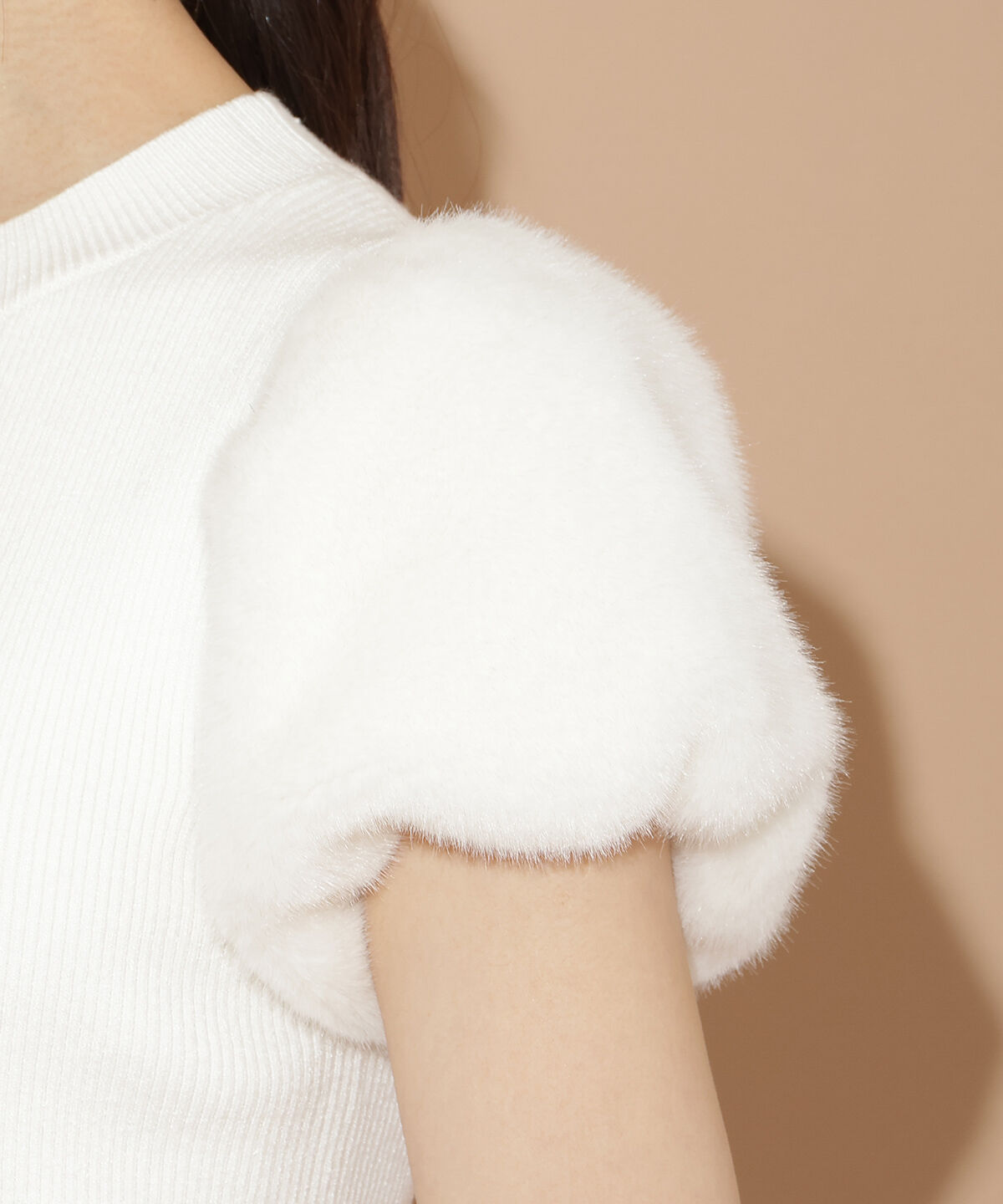 WILLSELECTION「ファースリーブニットプルオーバー」|ニット・セーター|