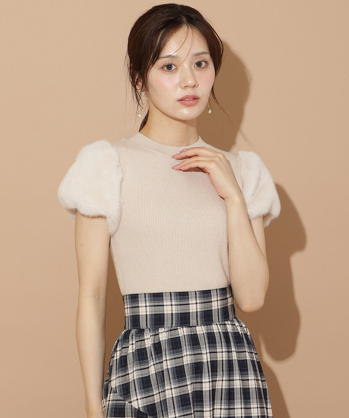 WILLSELECTION「ファースリーブニットプルオーバー」|ニット・セーター|