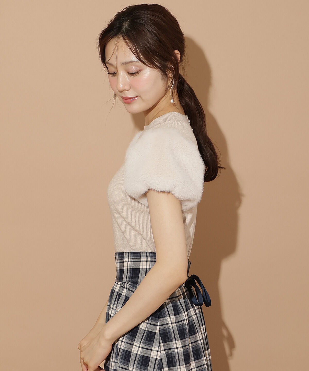 WILLSELECTION「ファースリーブニットプルオーバー」|ニット・セーター|