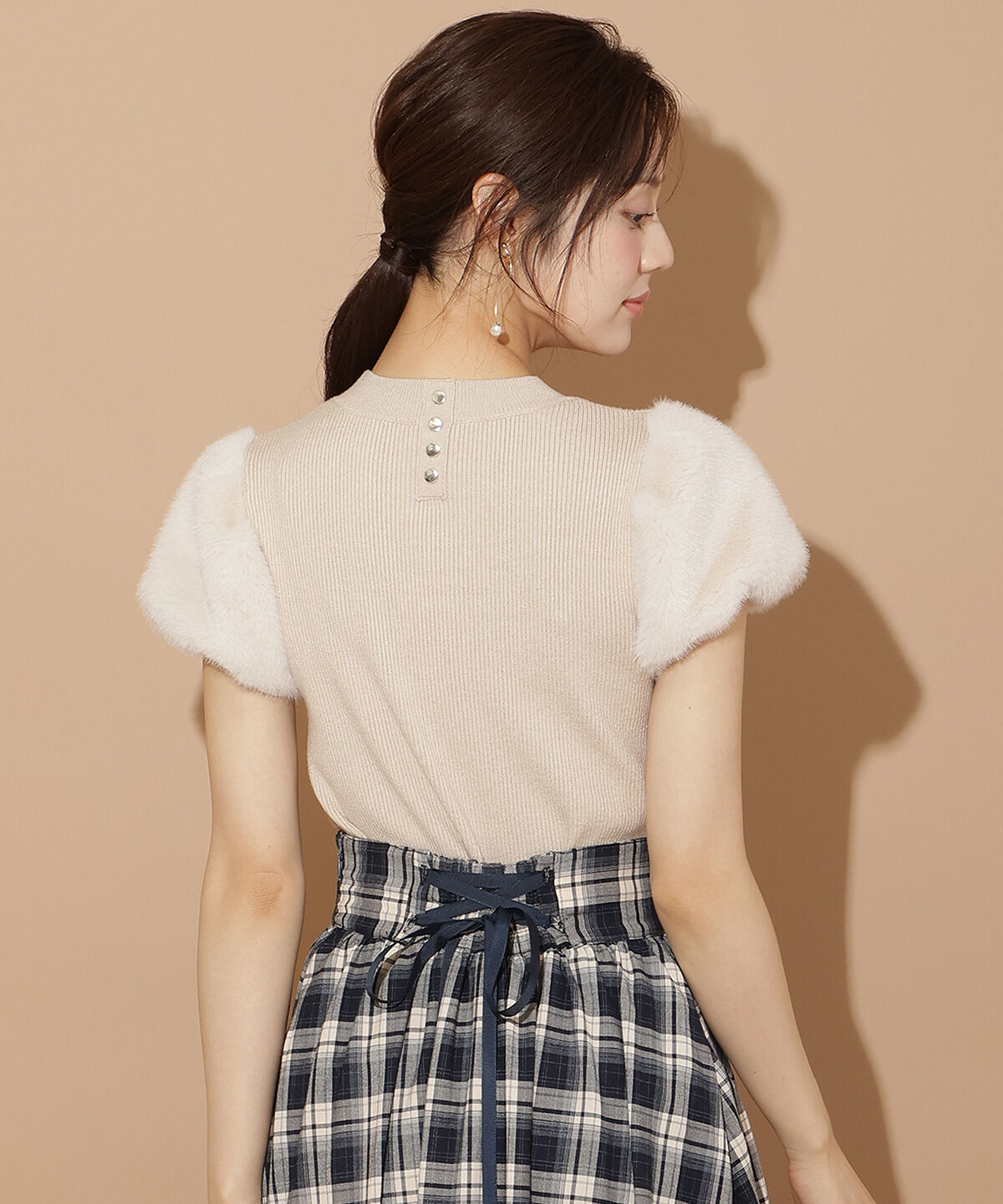 WILLSELECTION「ファースリーブニットプルオーバー」|ニット・セーター|