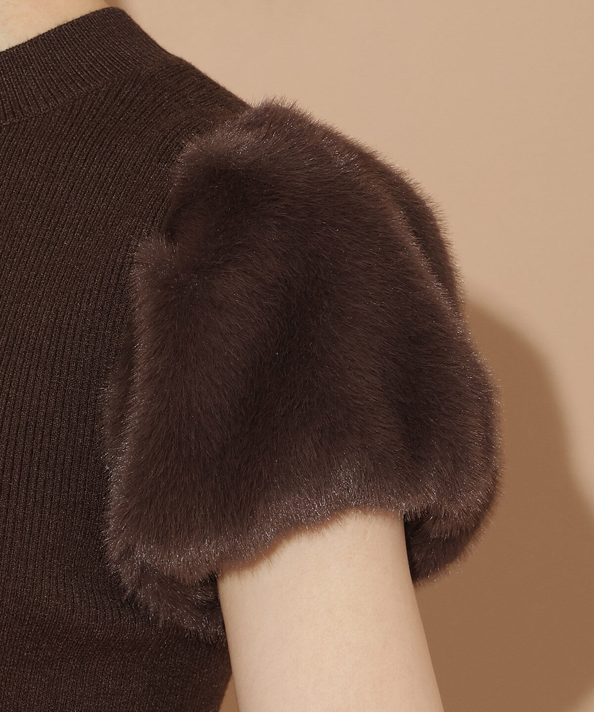 WILLSELECTION「ファースリーブニットプルオーバー」|ニット・セーター|