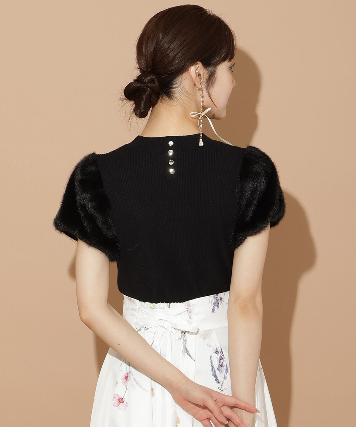 WILLSELECTION「ファースリーブニットプルオーバー」|ニット・セーター|