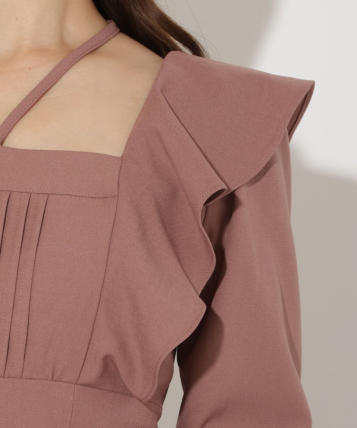 WILLSELECTION「ネックリボンギャザー切り替えワンピース」|ワンピース|