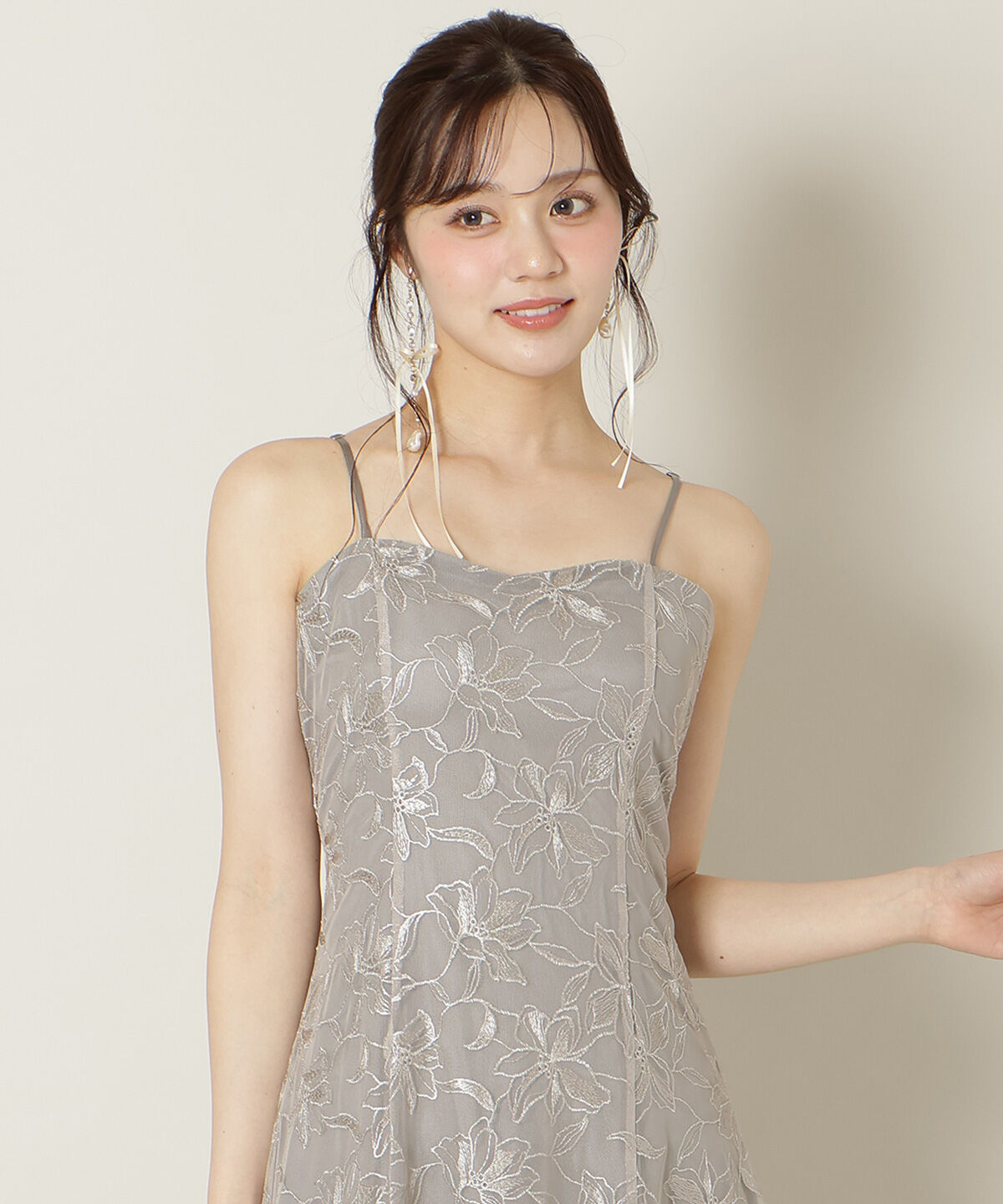 WILLSELECTION「フラワーレースキャミワンピース」|ドレス|