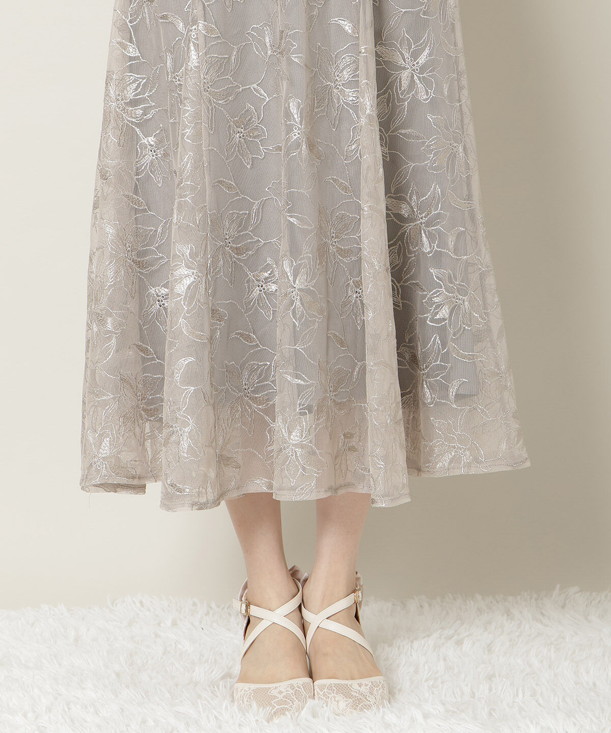 WILLSELECTION「フラワーレースキャミワンピース」|ドレス|