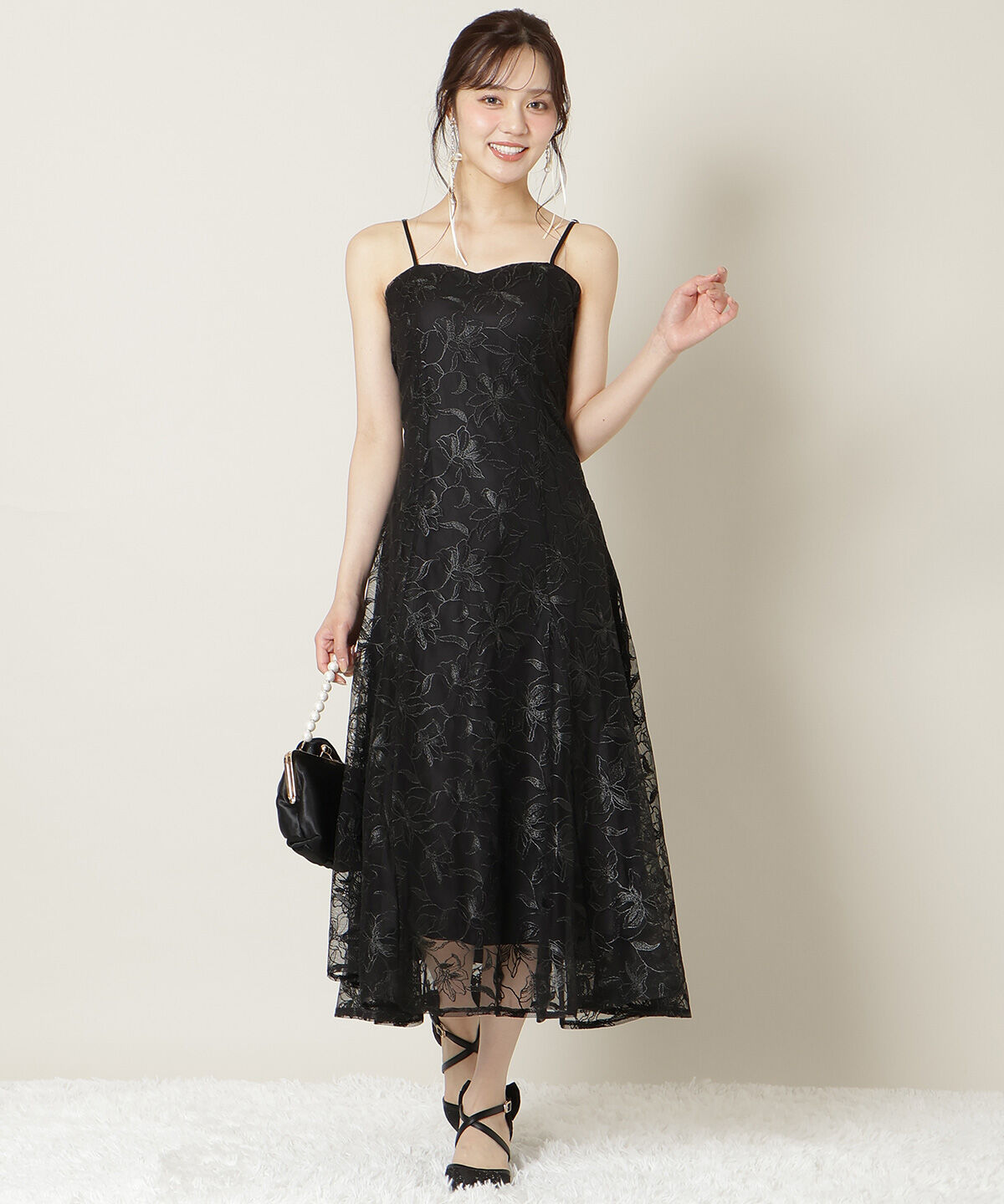 WILLSELECTION「フラワーレースキャミワンピース」|ドレス|