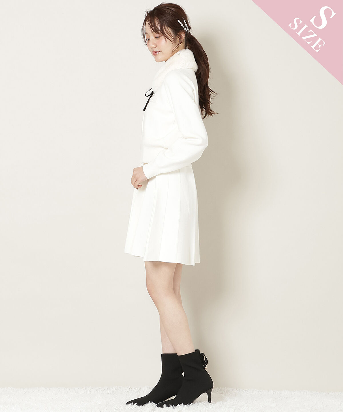 WILLSELECTION「ファーティペット付きニットSETUP」|ワンピース|