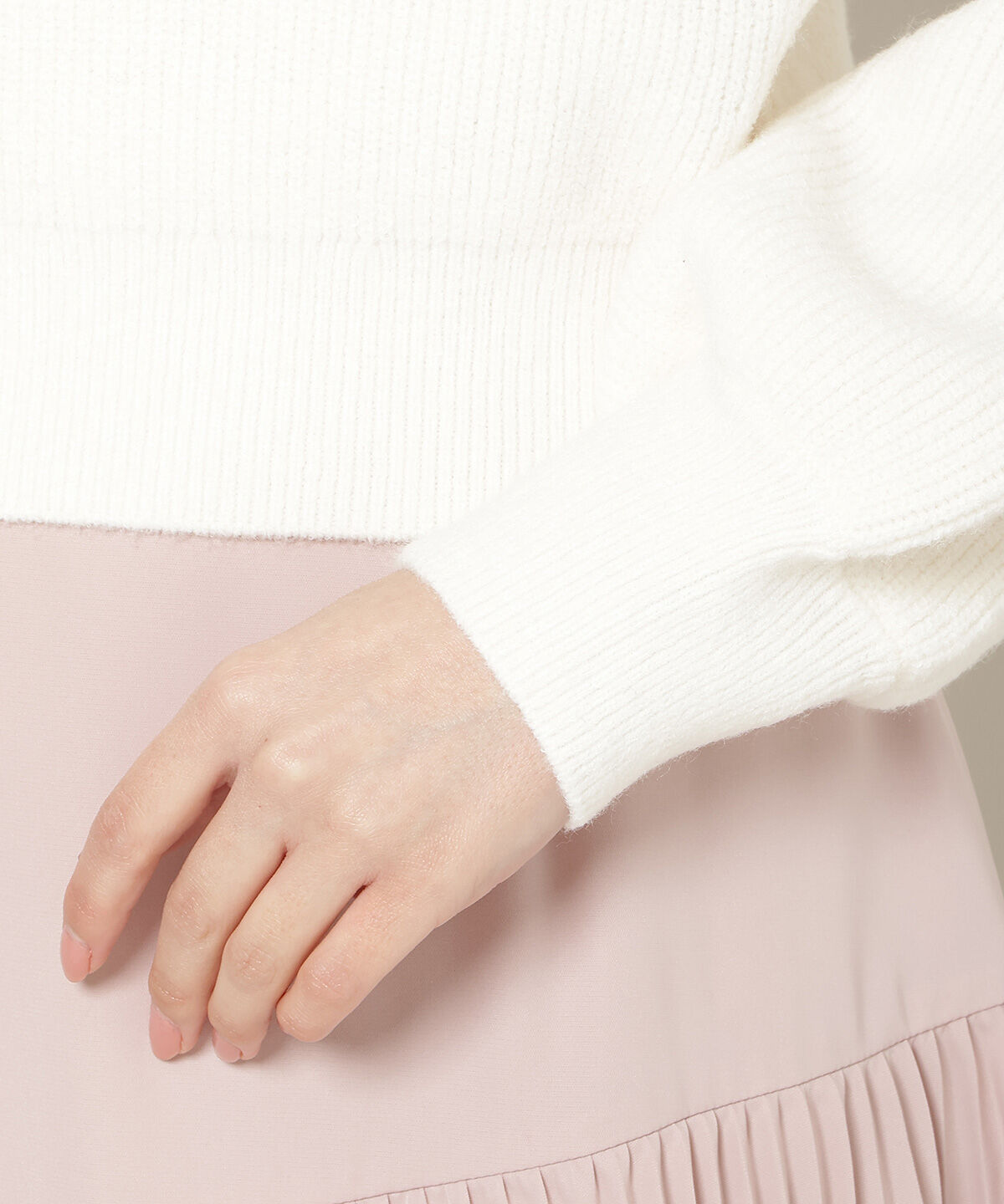 WILLSELECTION「レースショルダーオフタートルニット」|ニット・セーター|