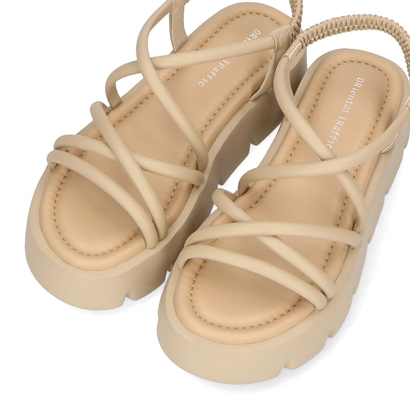 ORiental TRaffic「【アウトレット価格】チューブストラップ厚底サンダル/41218 人気 売れてる サンダル 厚底」|サンダル|