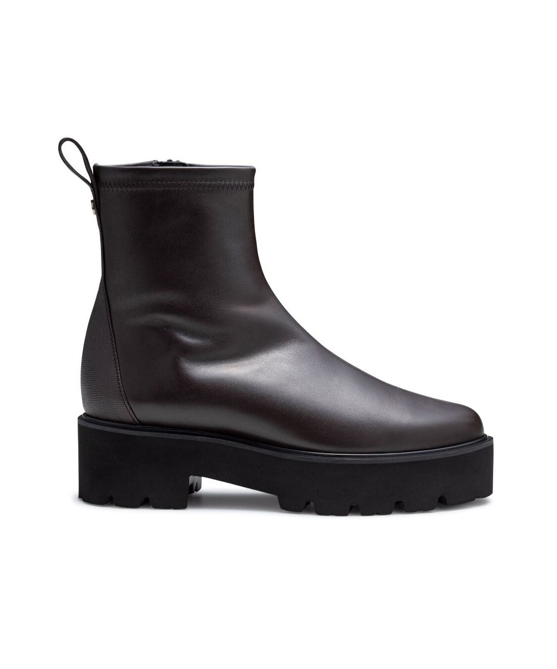 REGAL SHOES「REGAL トラックソールショートブーツ【ヒール50mm】　商品コード：F73RCJ」|ショートブーツ|ダークブラウン