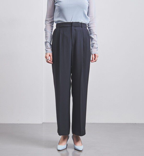 UNITED ARROWS「ポリエステル 2タック ワイドパンツ」|スラックス|