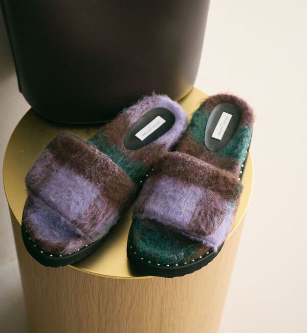 UNITED ARROWS「チェック スライダー サンダル」|サンダル|