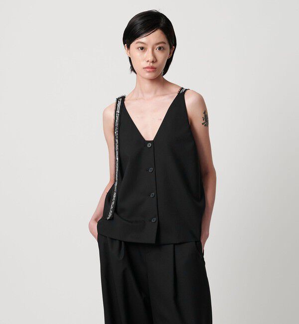 AEWEN MATOPH「＜AEWEN MATOPH＞スパンコールテープ 2WAYジレキャミソール」|キャミソール|