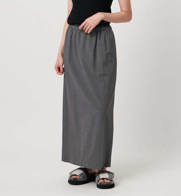 UNITED ARROWS「サテン ウエスト ロングスカート ‐ウォッシャブル‐」|スカート|