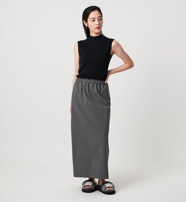 UNITED ARROWS「サテン ウエスト ロングスカート ‐ウォッシャブル‐」|スカート|