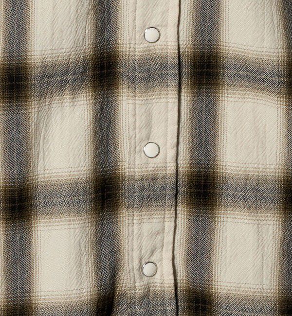 UNITED ARROWS「ハイツイスト オンブレーチェック ウエスタンシャツ 「SLOW &　」」|シャツ・ブラウス|