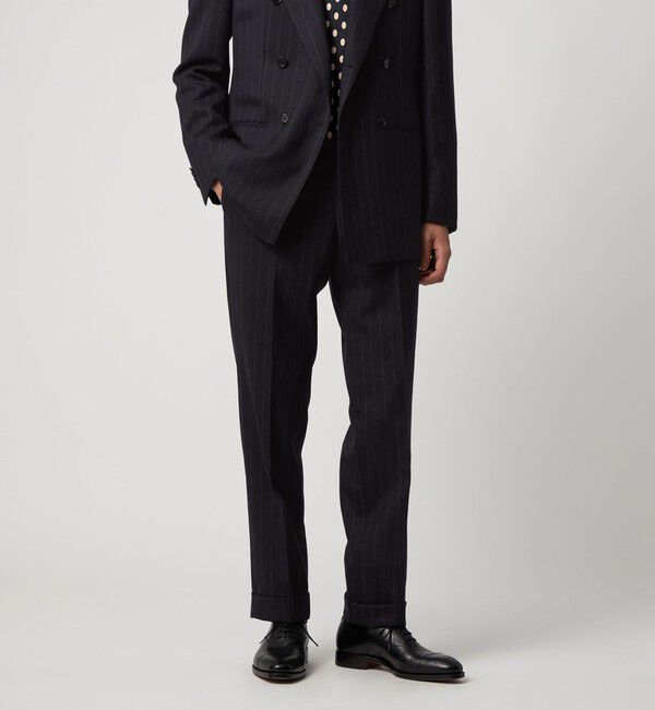 UNITED ARROWS「ワイドストライプ ダブル 6ボタン スーツ MC‐MODEL ヨコストレッチ」|スーツ|