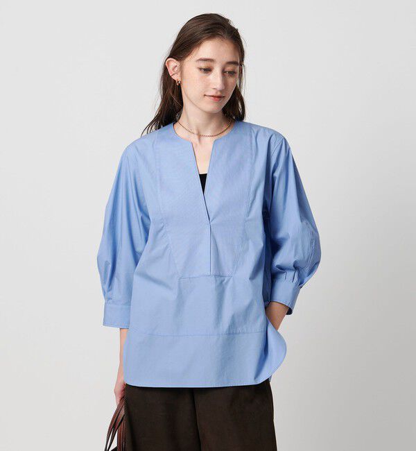 UNITED ARROWS「オックス コンビ シャツ ブラウス ‐ウォッシャブル‐」|シャツ・ブラウス|