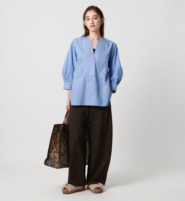 UNITED ARROWS「オックス コンビ シャツ ブラウス ‐ウォッシャブル‐」|シャツ・ブラウス|