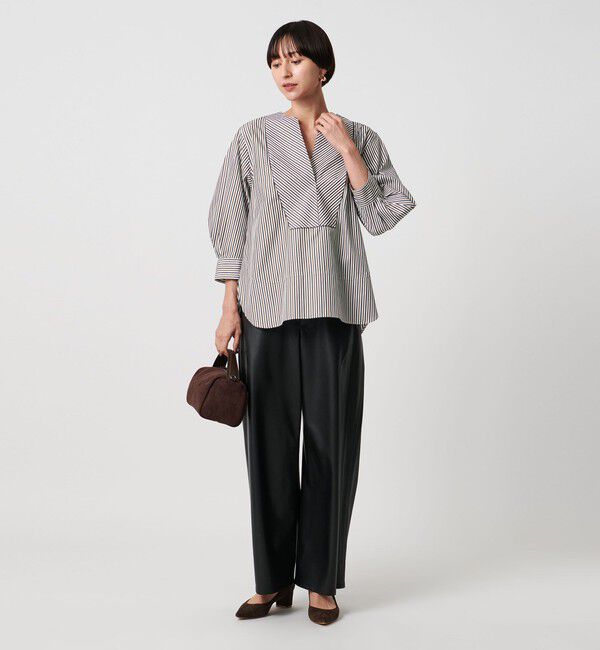 UNITED ARROWS「オックス コンビ シャツ ブラウス ‐ウォッシャブル‐」|シャツ・ブラウス|