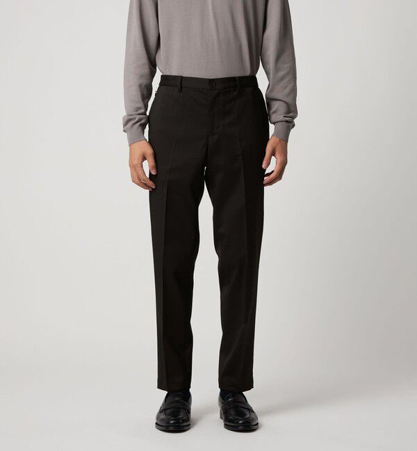UNITED ARROWS「ハイツイスト ノープリーツ スラックス UA COZY ウォッシャブル 防しわ ヨコストレッチ」|スーツ|