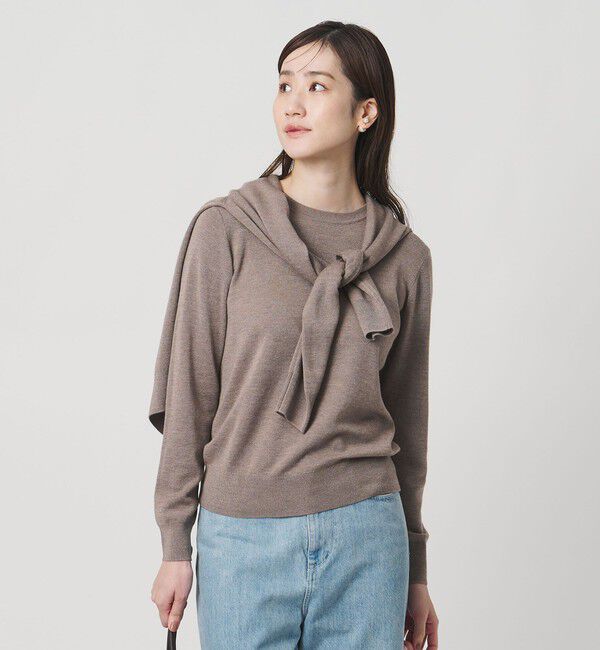 UNITED ARROWS「フルニードル クルーネック ニット」|ニット・セーター|