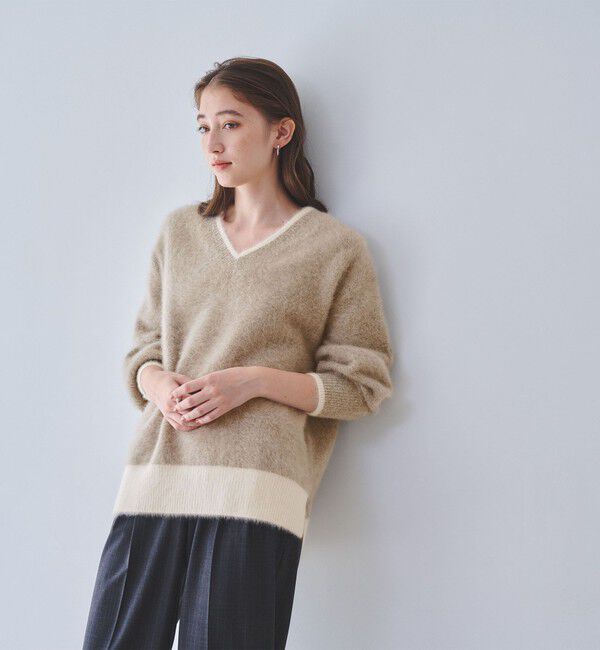 フォックス　カシミヤ　ニット フォックス カシミヤ クルーネック ニット